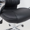 Кресло поворотное KING A, натуральная кожа, черный